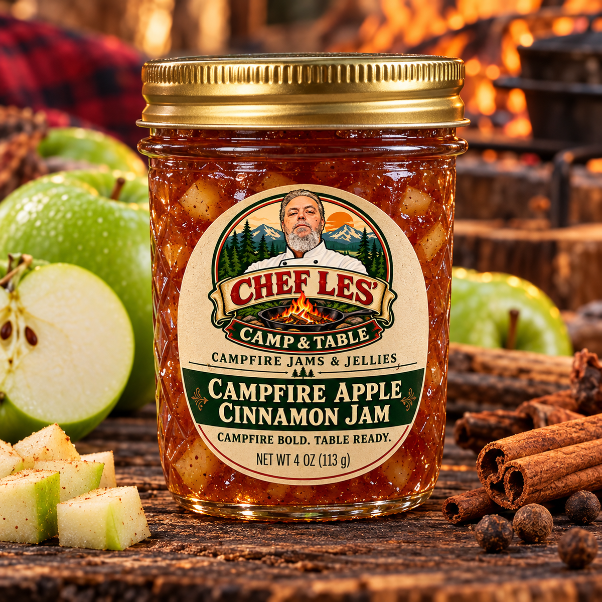Chef Les’ Campfire Apple Cinnamon Jam