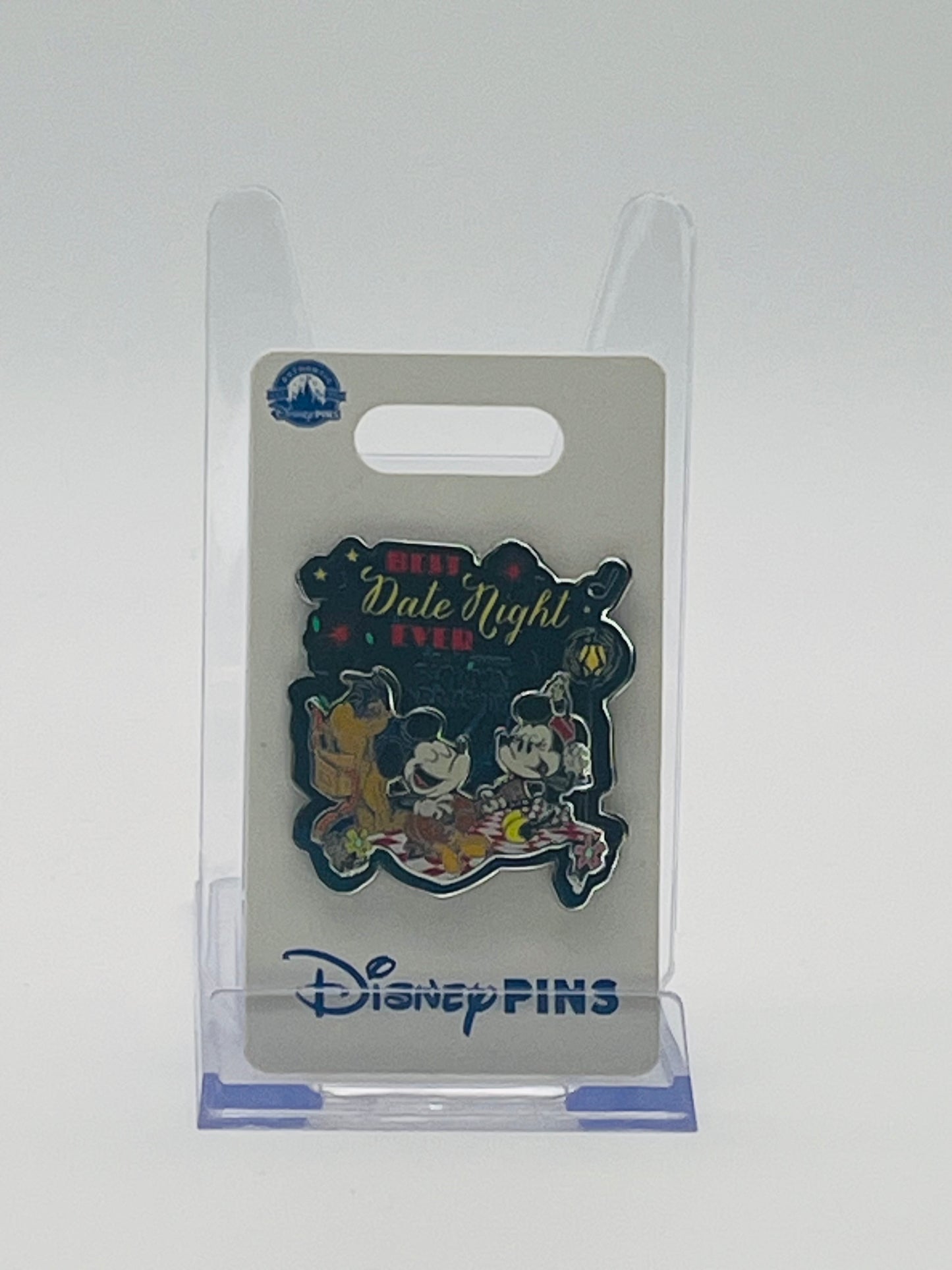 Disney Parks Mickey & Minnie’s Runaway Railway "Best Date Night Ever" Pin, an open-edition collectible released in February 2023.