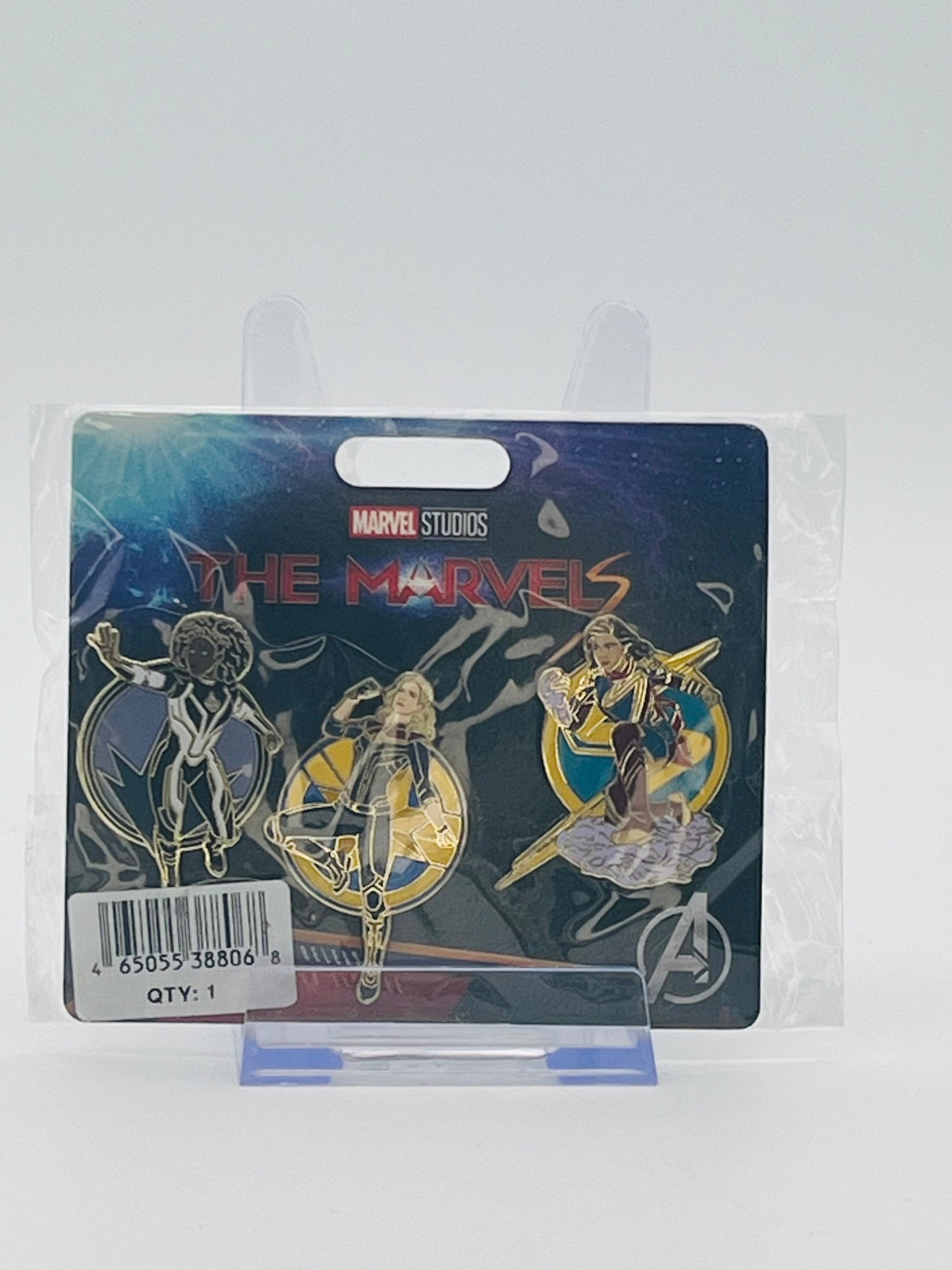 Marvel Studios The Marvels 3-Pin Collectible Set, originally released at Disney Parks and shopDisney