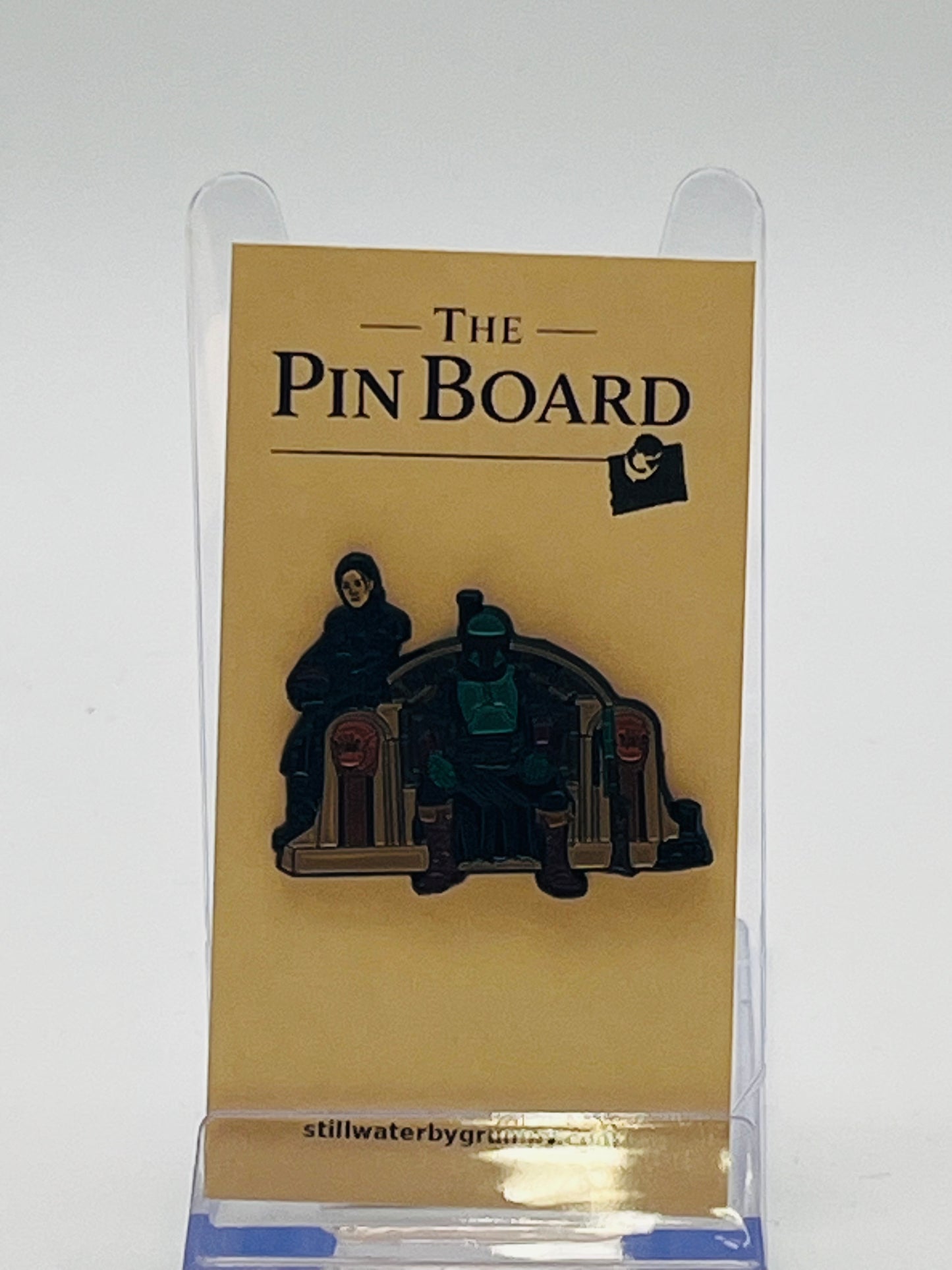 Star Wars "Boba Fett & Fennec Shand on Throne" Pin, officially categorized as PinPics #156672 (also indexed on Pin & Pop as #47842