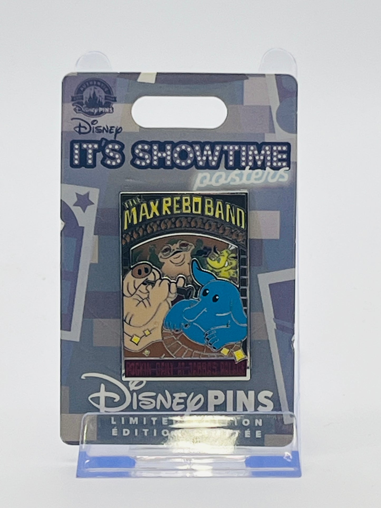 Disney Parks "It's Showtime Posters" Max Rebo Band Pin, an authentic, carded limited-edition collectible released in August 2024.