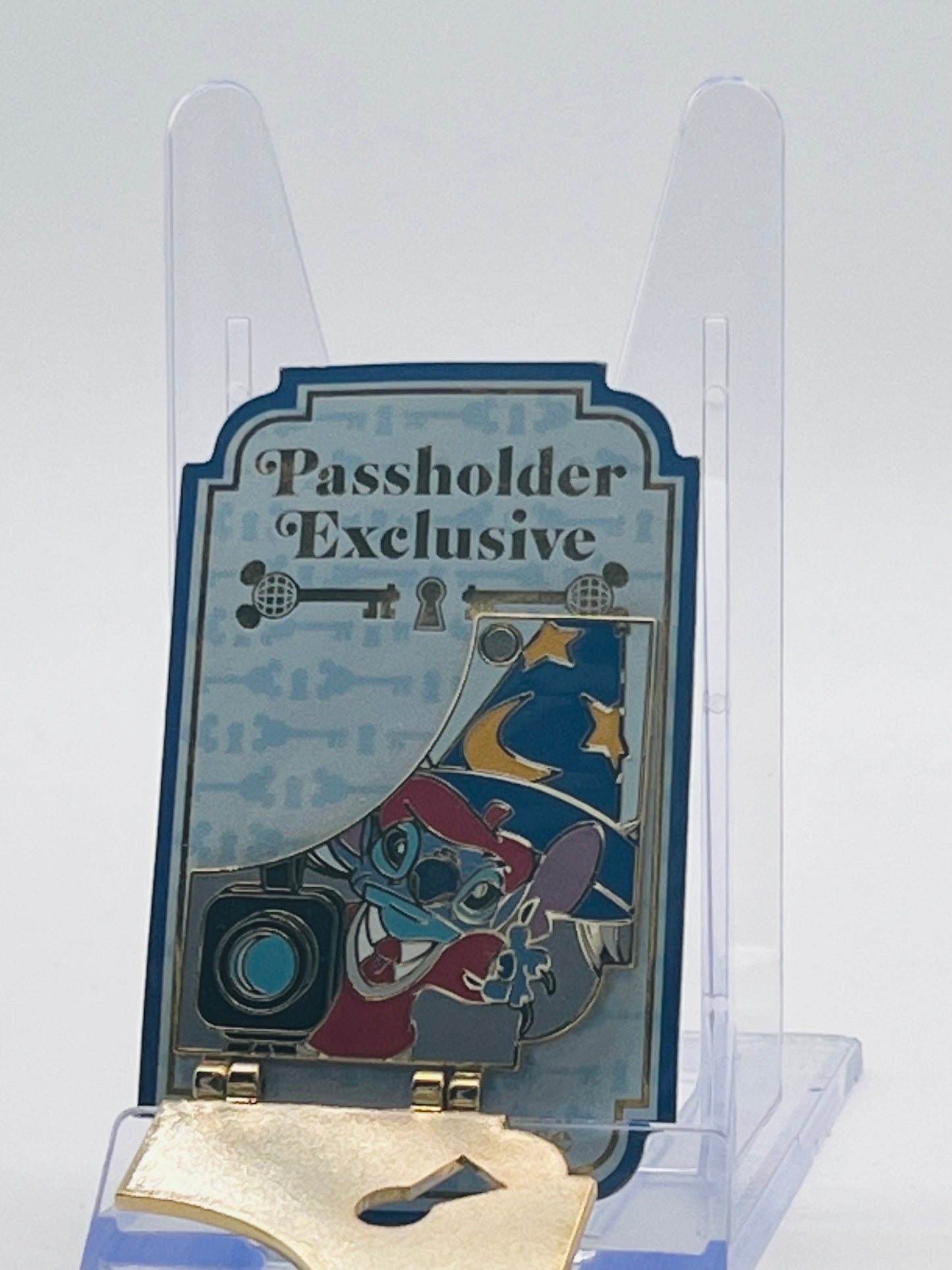 Disney Parks "Unlock Action" Stitch Pin, an official Walt Disney World Annual Passholder Exclusive released in 2010