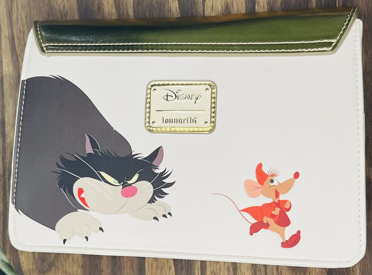 Loungefly Disney Cinderella Jaq & Gus Teacup Crossbody Bag,