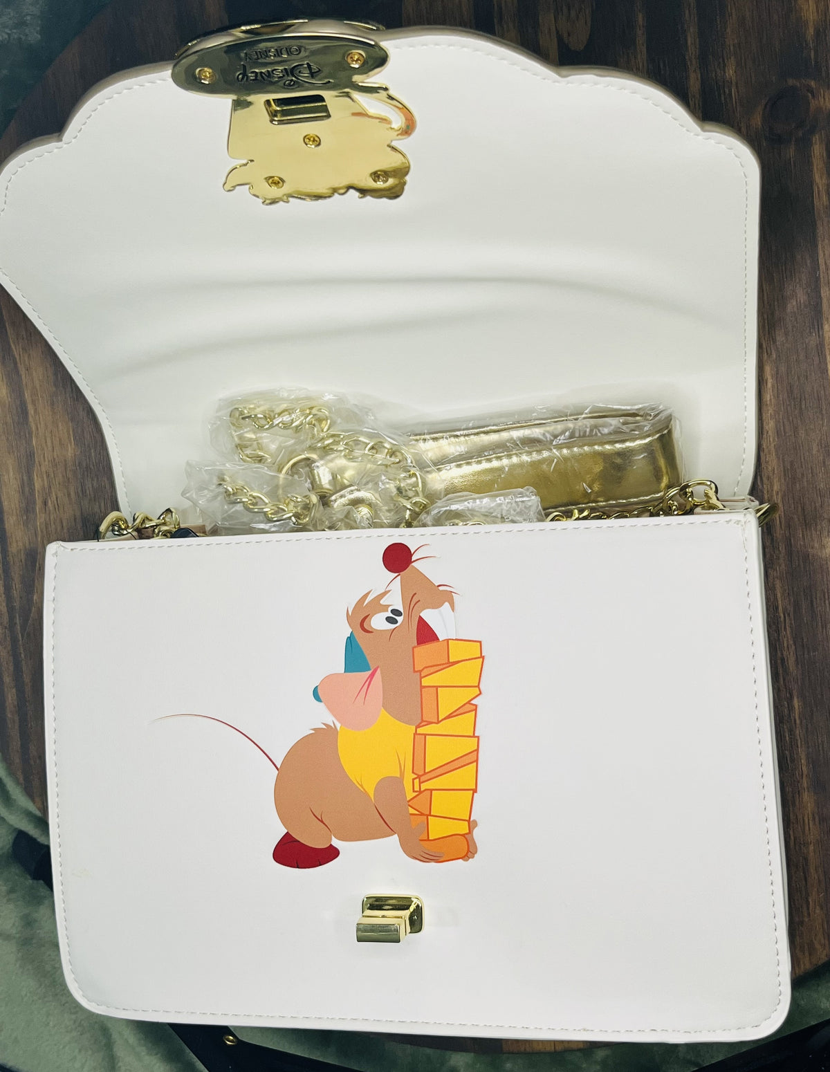Loungefly Disney Cinderella Jaq & Gus Teacup Crossbody Bag,