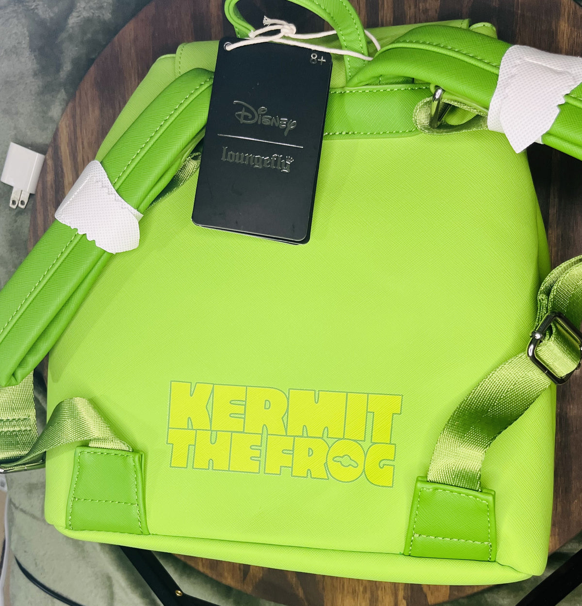 Loungefly The Muppets Kermit the Frog Drawstring Mini Backpack.