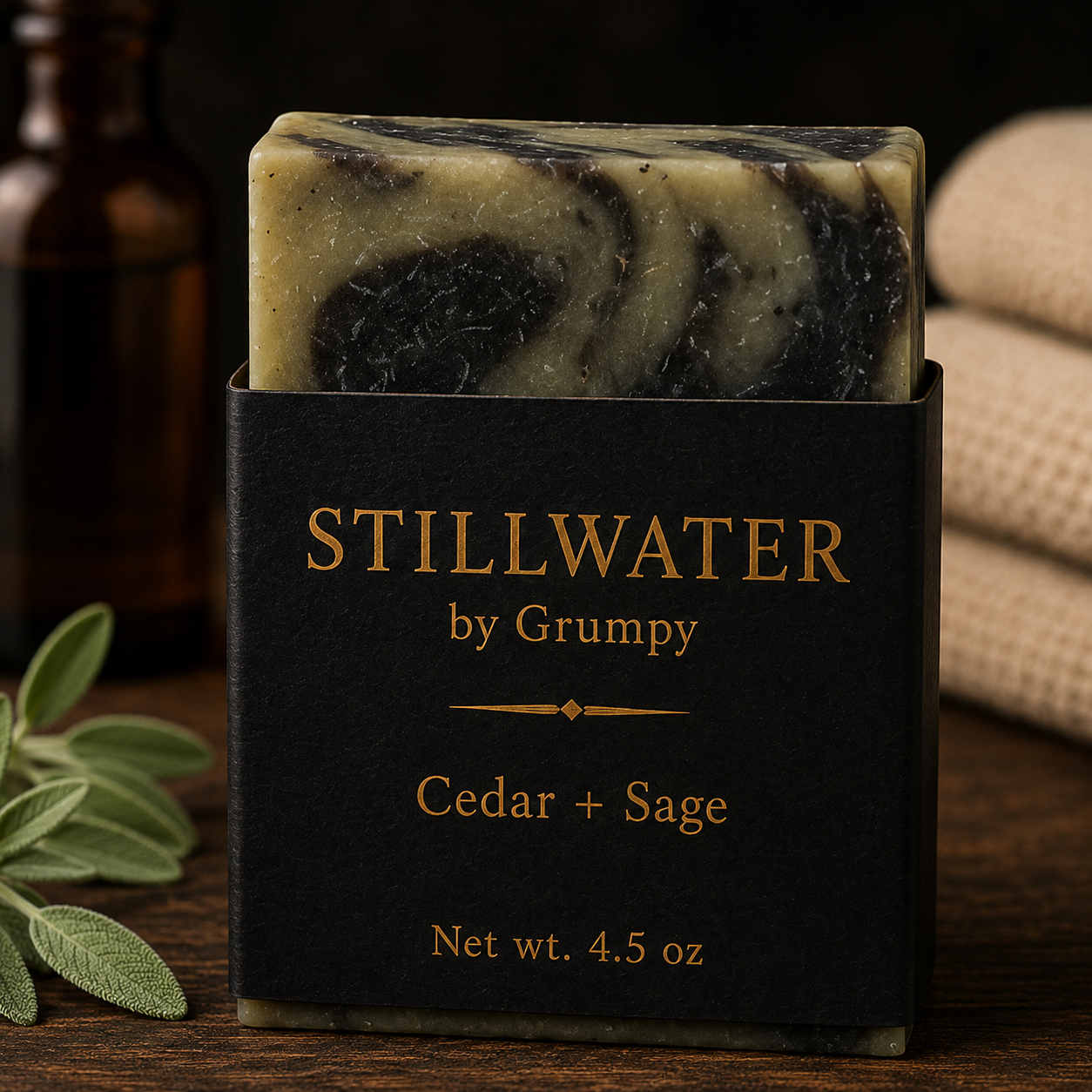 Cedar + Sage Handcrafted Bar Soap