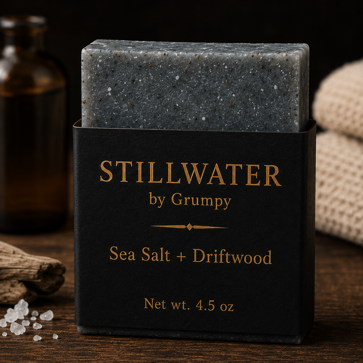 Sea Salt + Driftwood Handcrafted Bar Soap