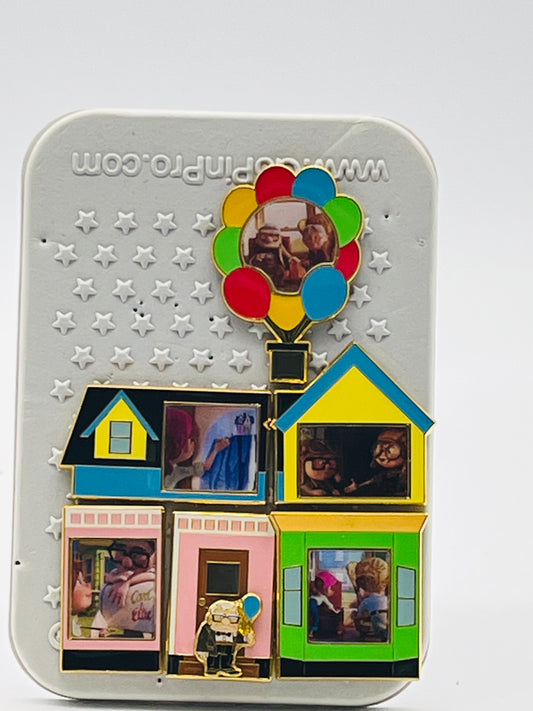 complete 6-piece Loungefly Disney Pixar Up House Lenticular Puzzle Blind Box Pin Set