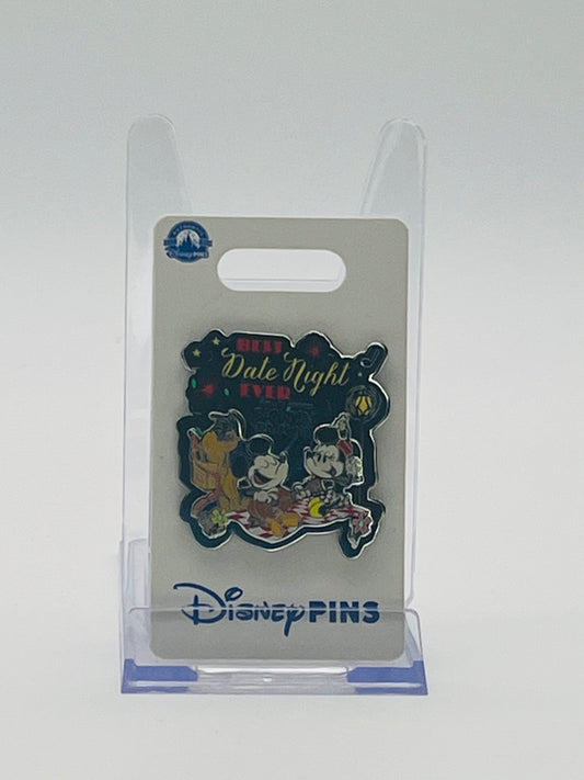 Disney Parks Mickey & Minnie’s Runaway Railway "Best Date Night Ever" Pin, an open-edition collectible released in February 2023.