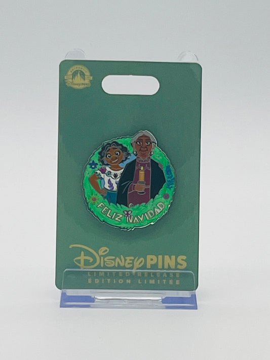 Disney Parks Encanto "Feliz Navidad" Mirabel & Abuela Madrigal Pin, a holiday-themed, limited-release cloisonné pin.
