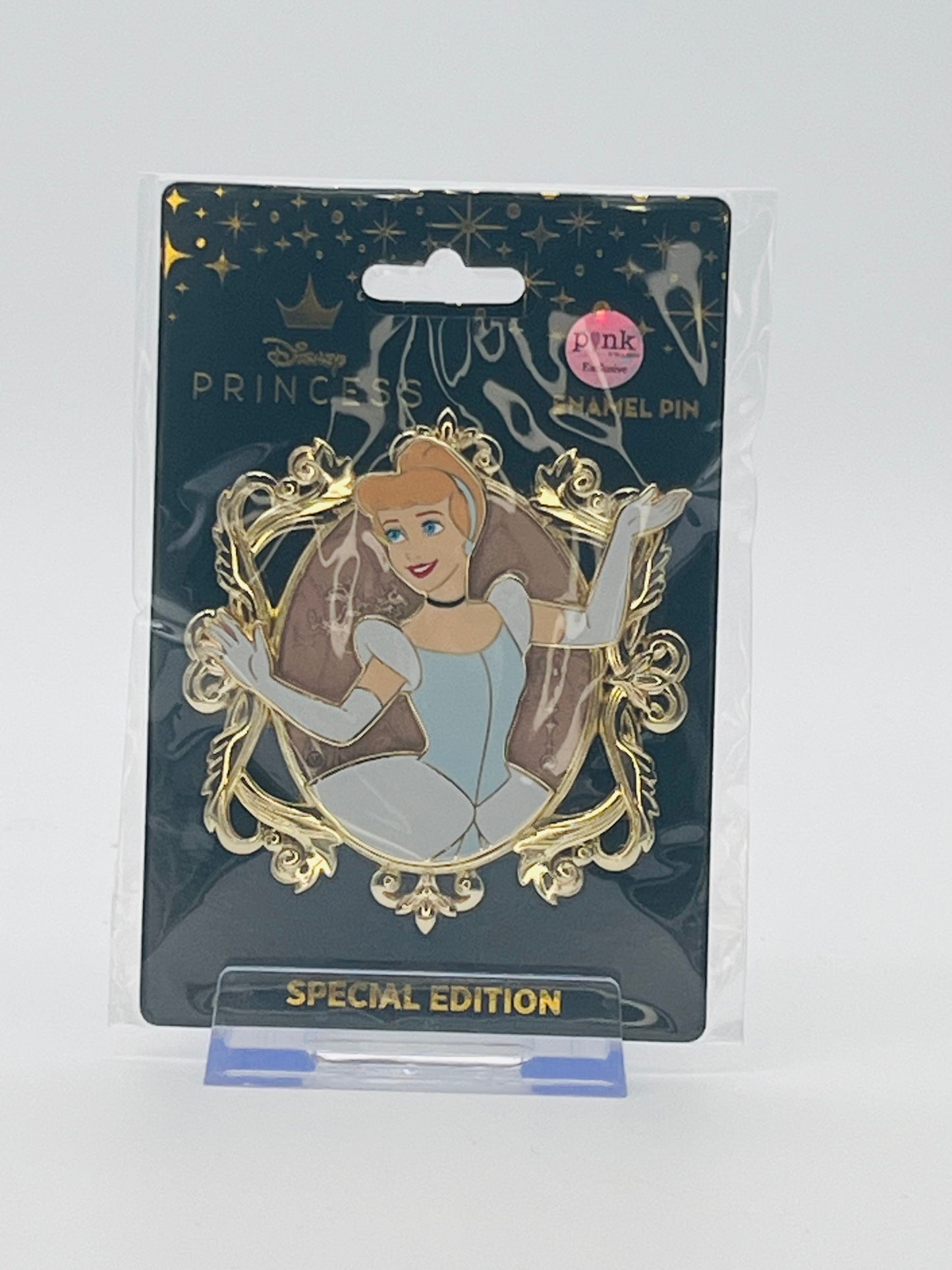 Pink a la Mode (PALM) Disney Princess Cinderella Ornate Cameo Frame Pin.