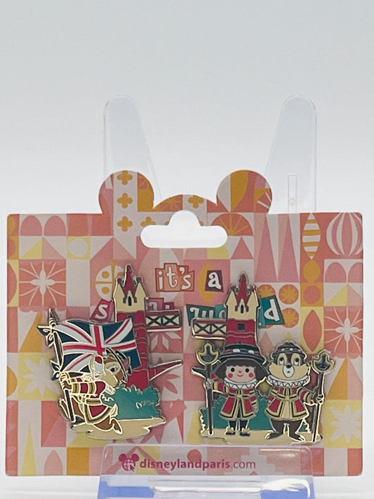 Disneyland Paris it's a small world Series United Kingdom Chip & Dale 2-Pin Booster Set.