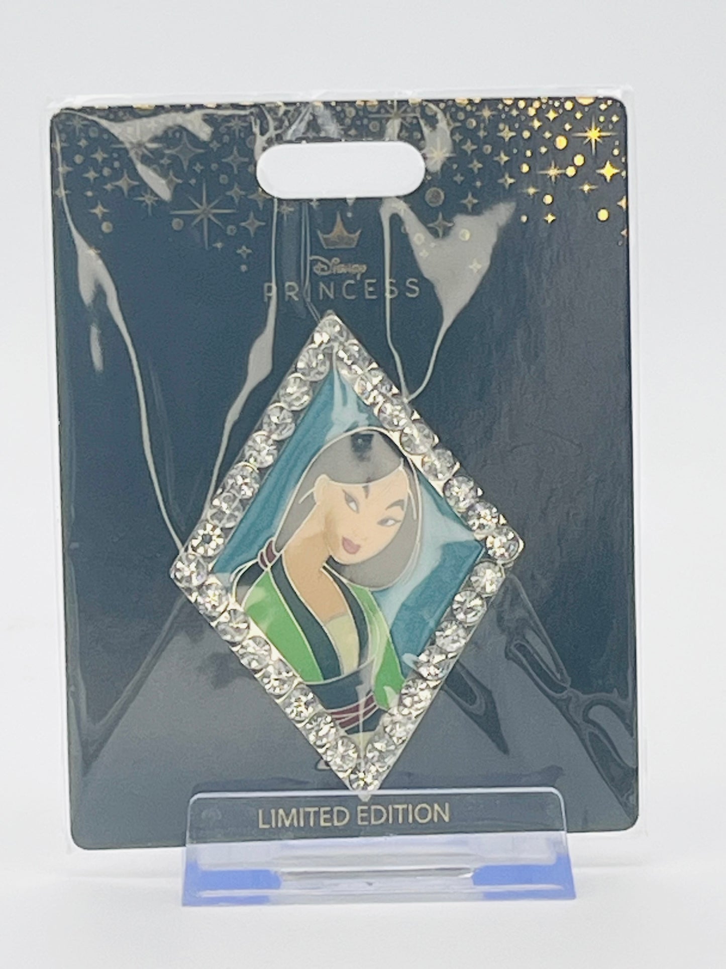 Disney Pins Blog (DPB) Exclusive Jeweled Princess Diamond Series Mulan Pin.