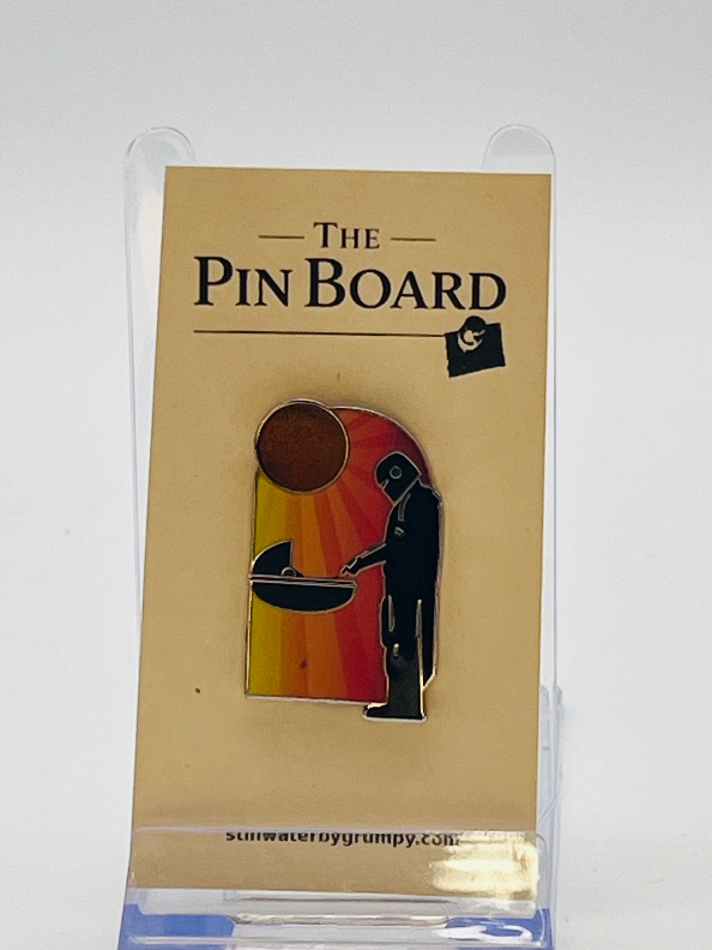 isney Parks Star Wars: The Mandalorian "Grogu and Din Djarin - Sunrise" Pin, officially cataloged as PinPics #155349
