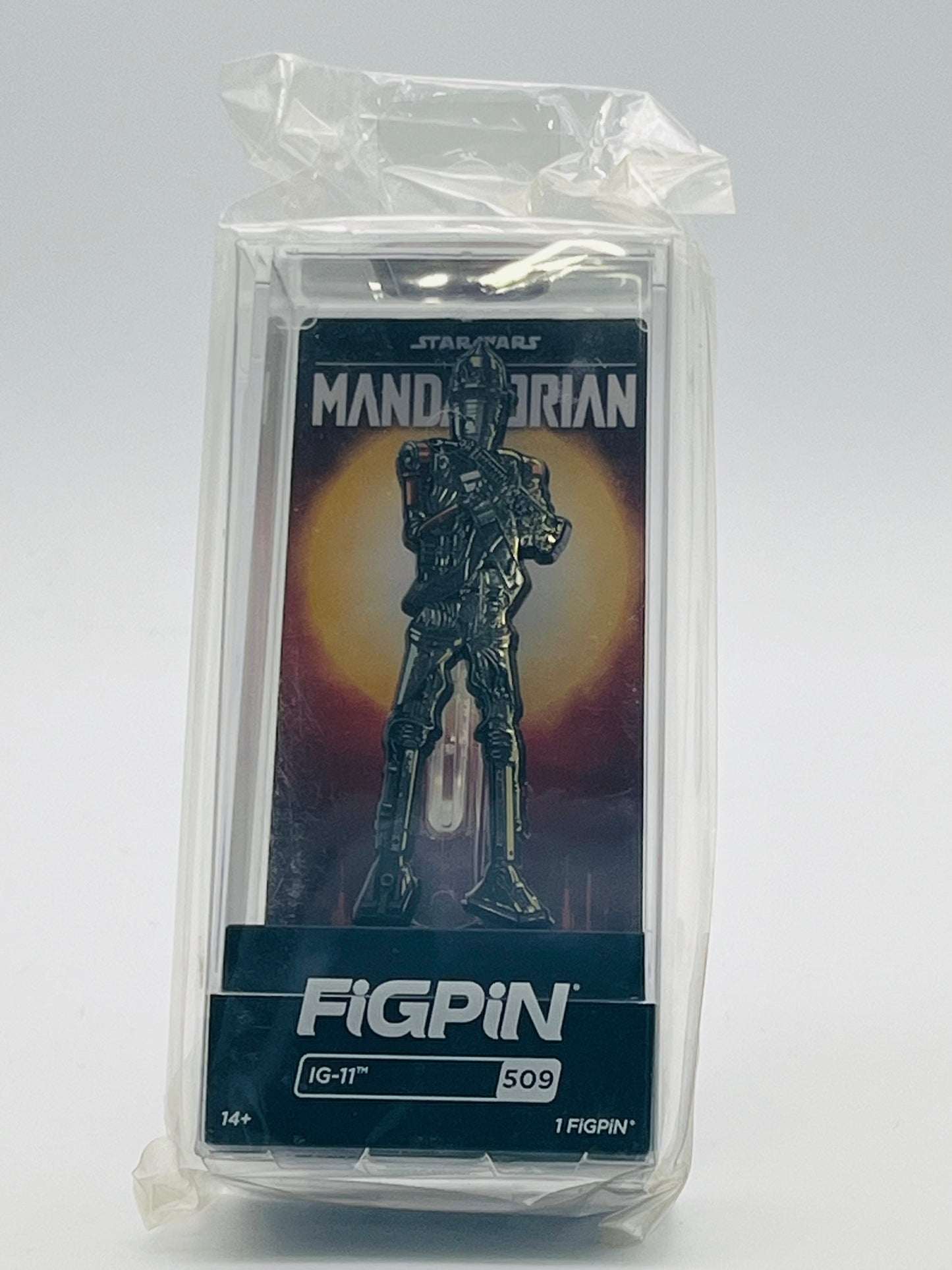brand-new, factory-sealed FiGPiN Star Wars: The Mandalorian IG-11 #509 Enamel Pin.