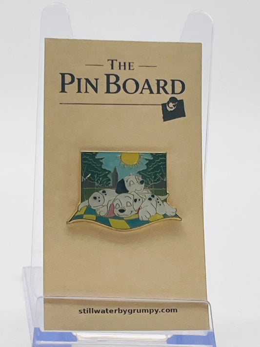 Loungefly BoxLunch "Classic Scenery" Mystery Collection: 101 Dalmatians Puppies Sleeping on Blanket Pin
