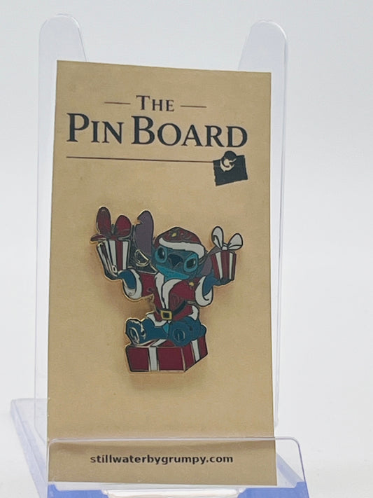 BoxLunch Loungefly Disney Lilo & Stitch "Santa Stitch with Gifts" Enamel Pin