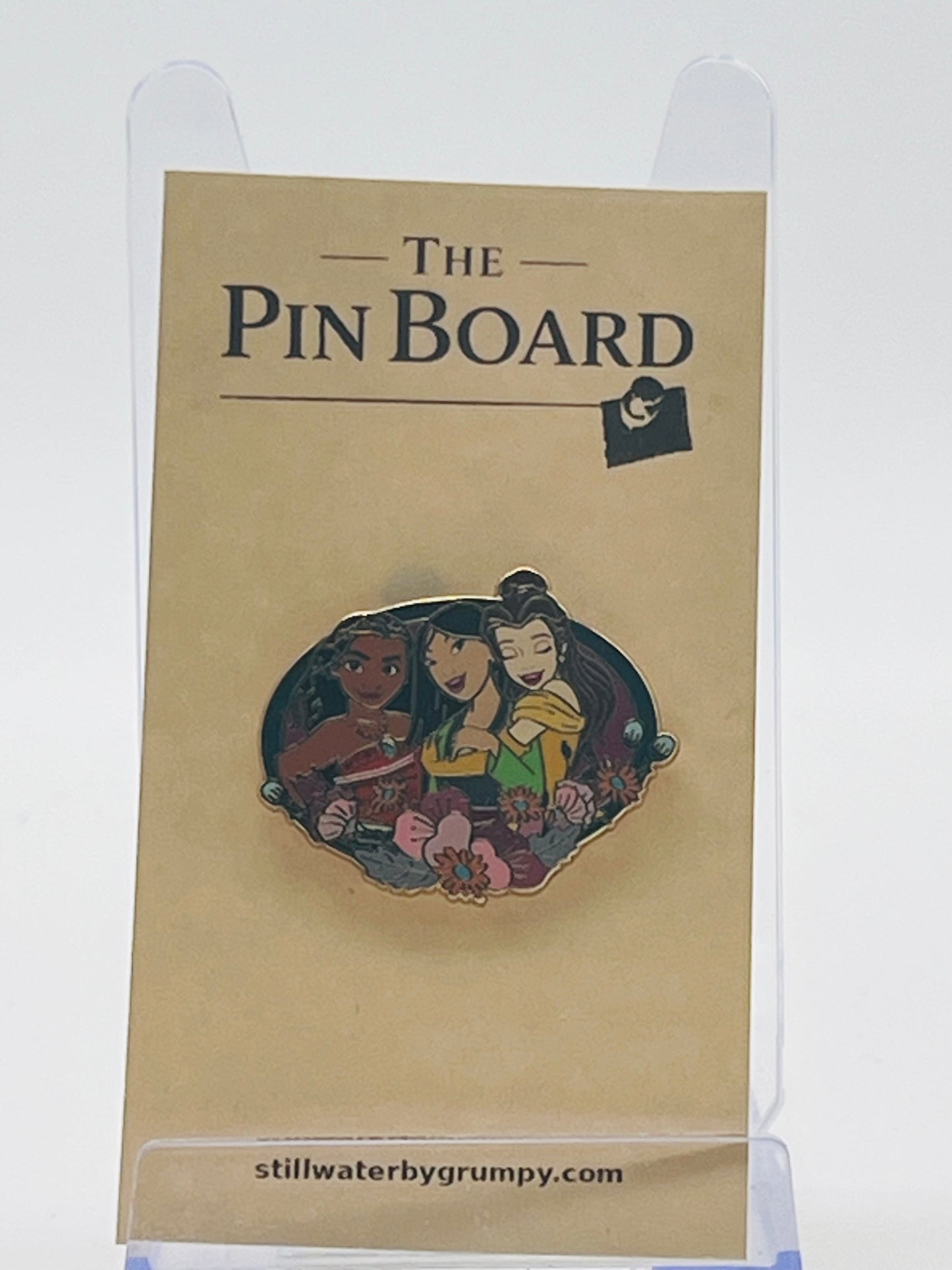 Disney Parks "Princess Friends and Florals" Booster Set: Moana, Mulan, & Belle Pin