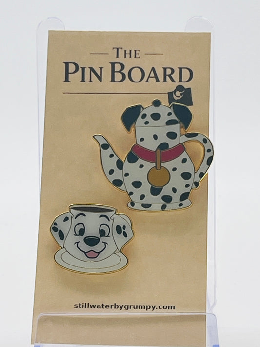 Loungefly Disney Characters Teacup & Teapot Blind Box Mystery Pin Set: 101 Dalmatians (Pongo & Rolly)
