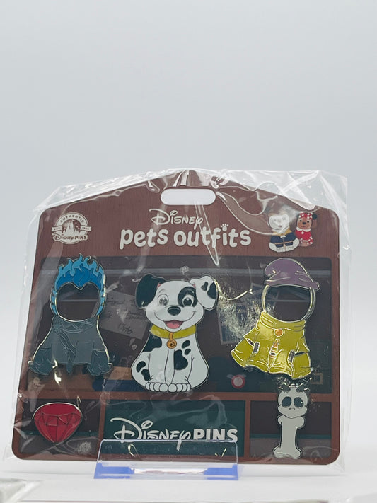 Disney Parks "Pets Outfits" 101 Dalmatians (Patch) Pin & Costume Set.