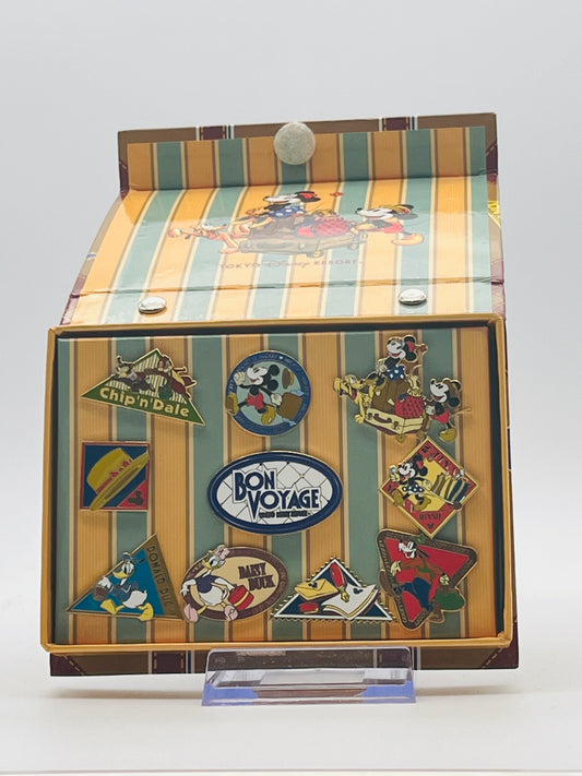 vintage Tokyo Disney Resort (TDR) Bon Voyage Grand Opening Boxed Pin Set