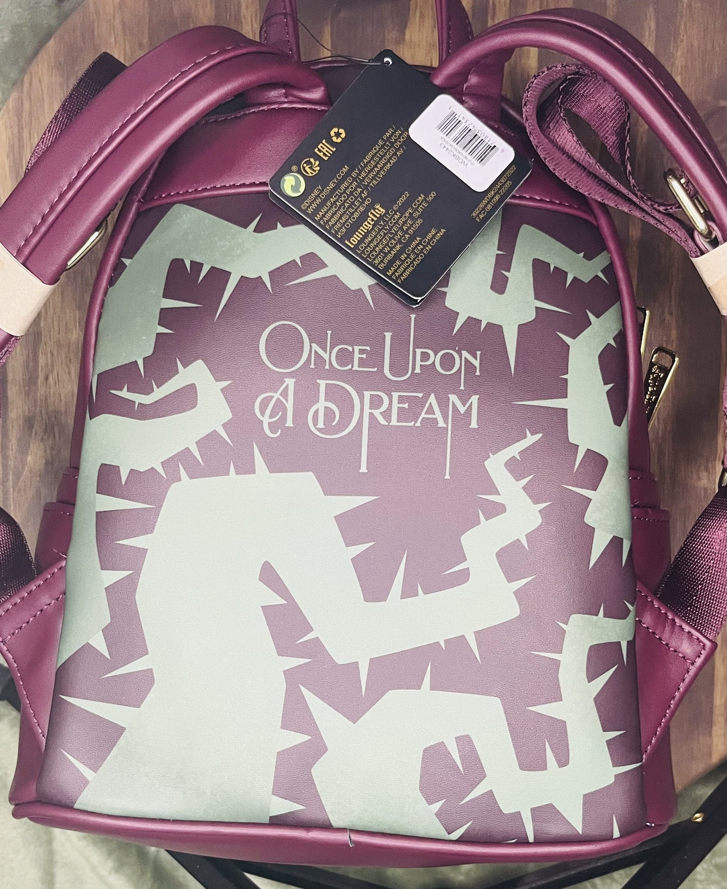 Loungefly Disney Sleeping Beauty "Once Upon a Dream" Aurora Scene Mini Backpack.