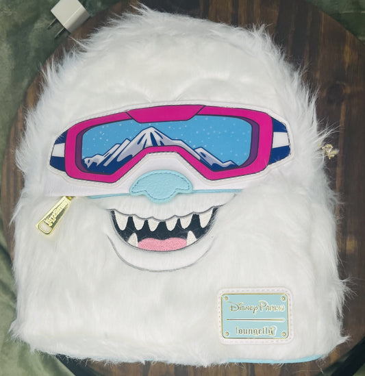 Disney Parks Loungefly Expedition Everest Yeti Ski School Mini Backpack.