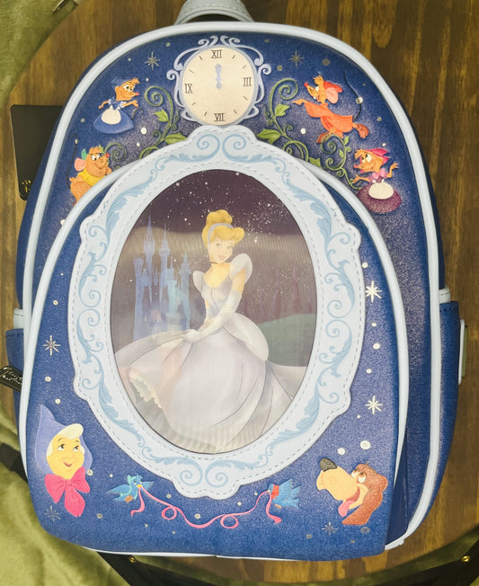 Loungefly Disney Cinderella 75th Anniversary Royal Ball Lenticular Mini Backpack.