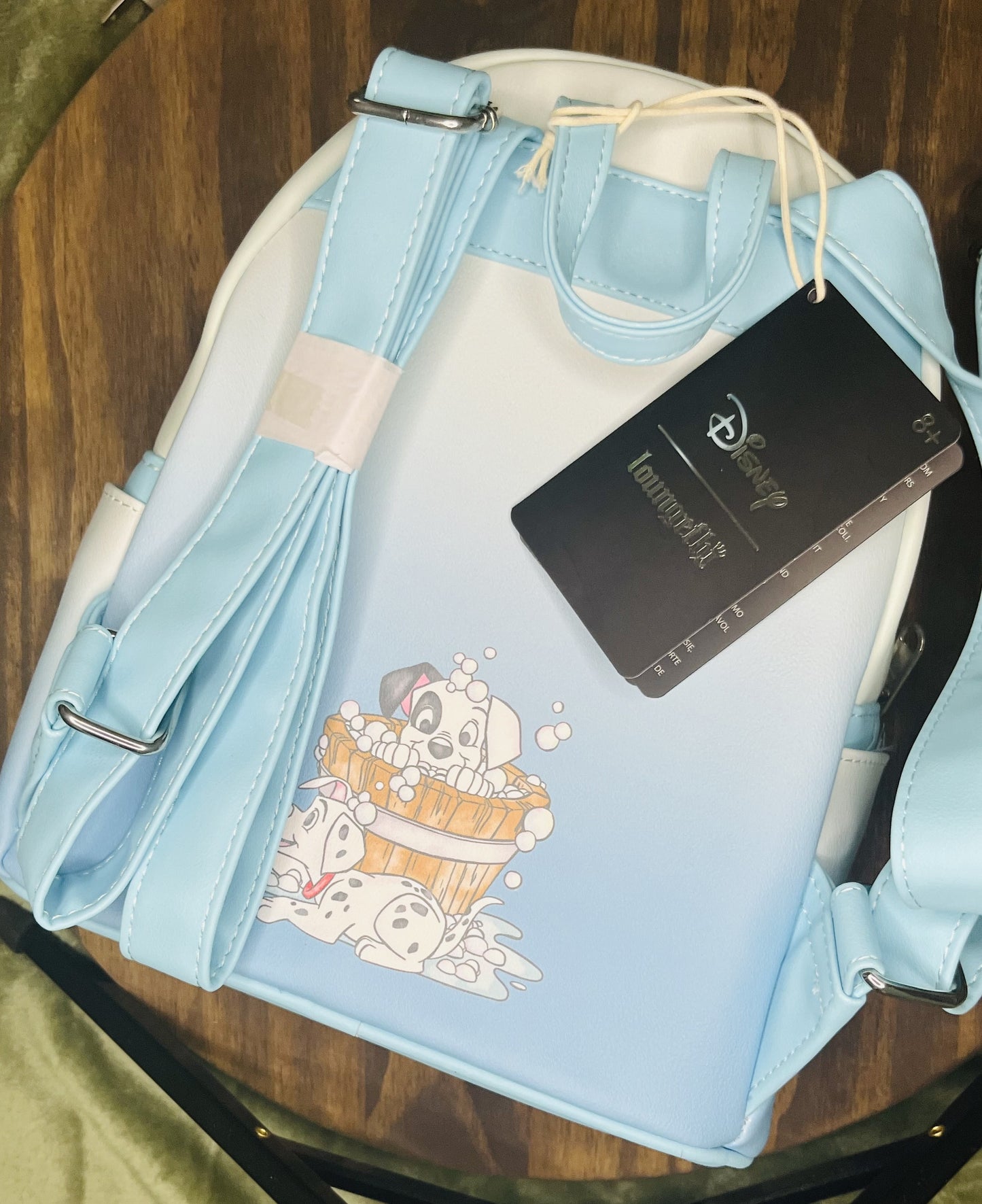 Loungefly Disney 101 Dalmatians Bath Bubbles Puppy Play Time Mini Backpack.