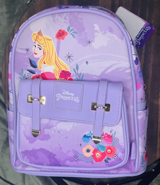 WondaPop Disney Princess Sleeping Beauty Aurora 11" Vegan Leather Mini Backpack.