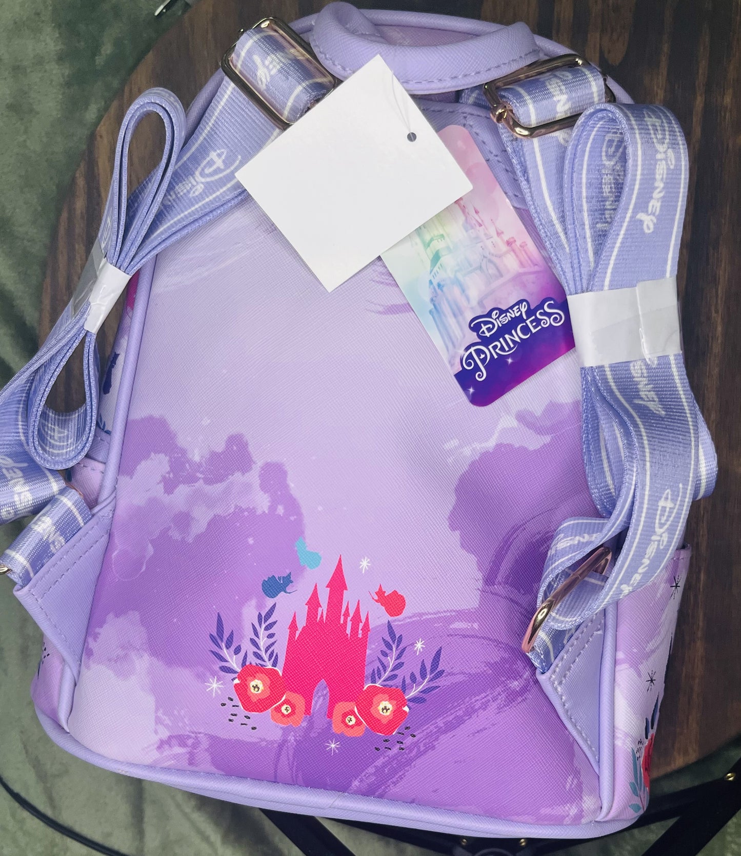 WondaPop Disney Princess Sleeping Beauty Aurora 11" Vegan Leather Mini Backpack.