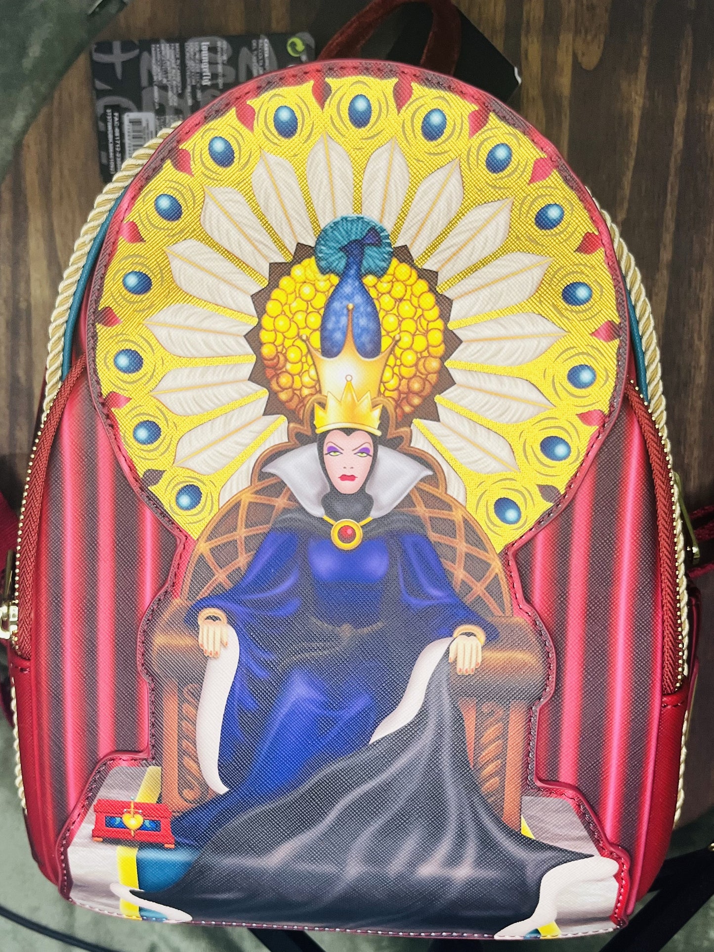Loungefly Disney Snow White Evil Queen Throne Mini Backpack.
