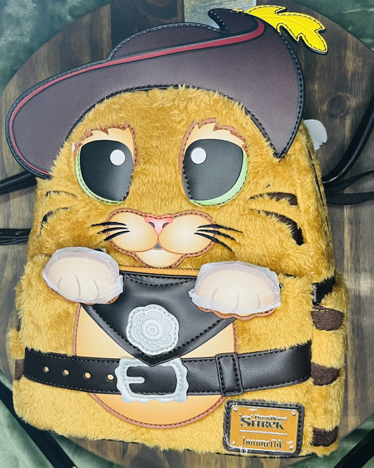 Loungefly DreamWorks Shrek Puss in Boots Cosplay Mini Backpack.