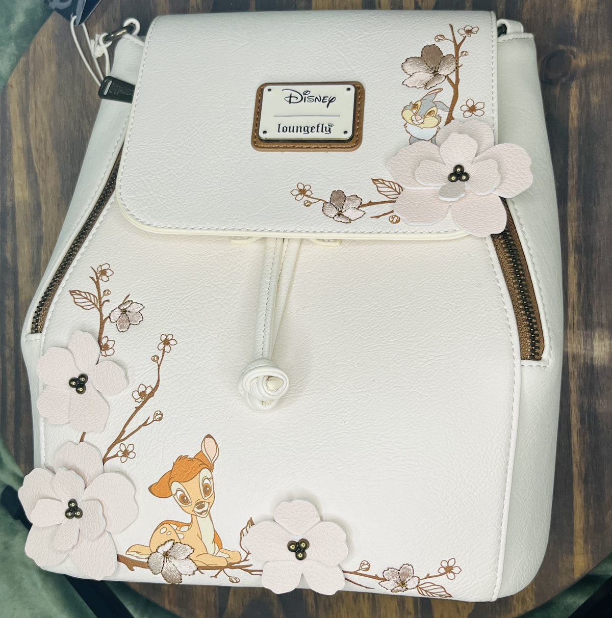 Loungefly Disney Bambi Cherry Blossom Flap Mini Backpack,