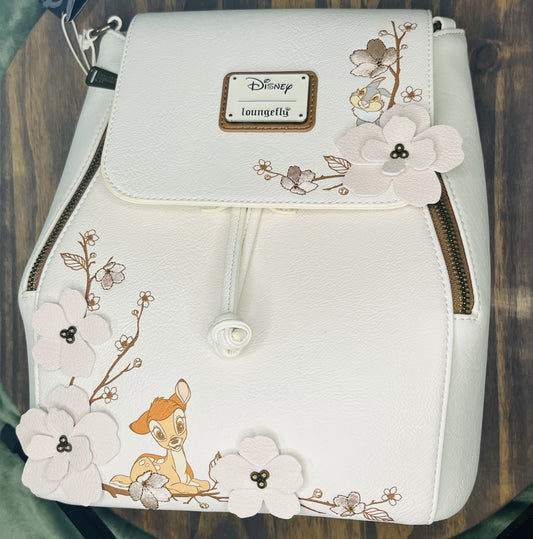 Loungefly Disney Bambi Cherry Blossom Flap Mini Backpack,