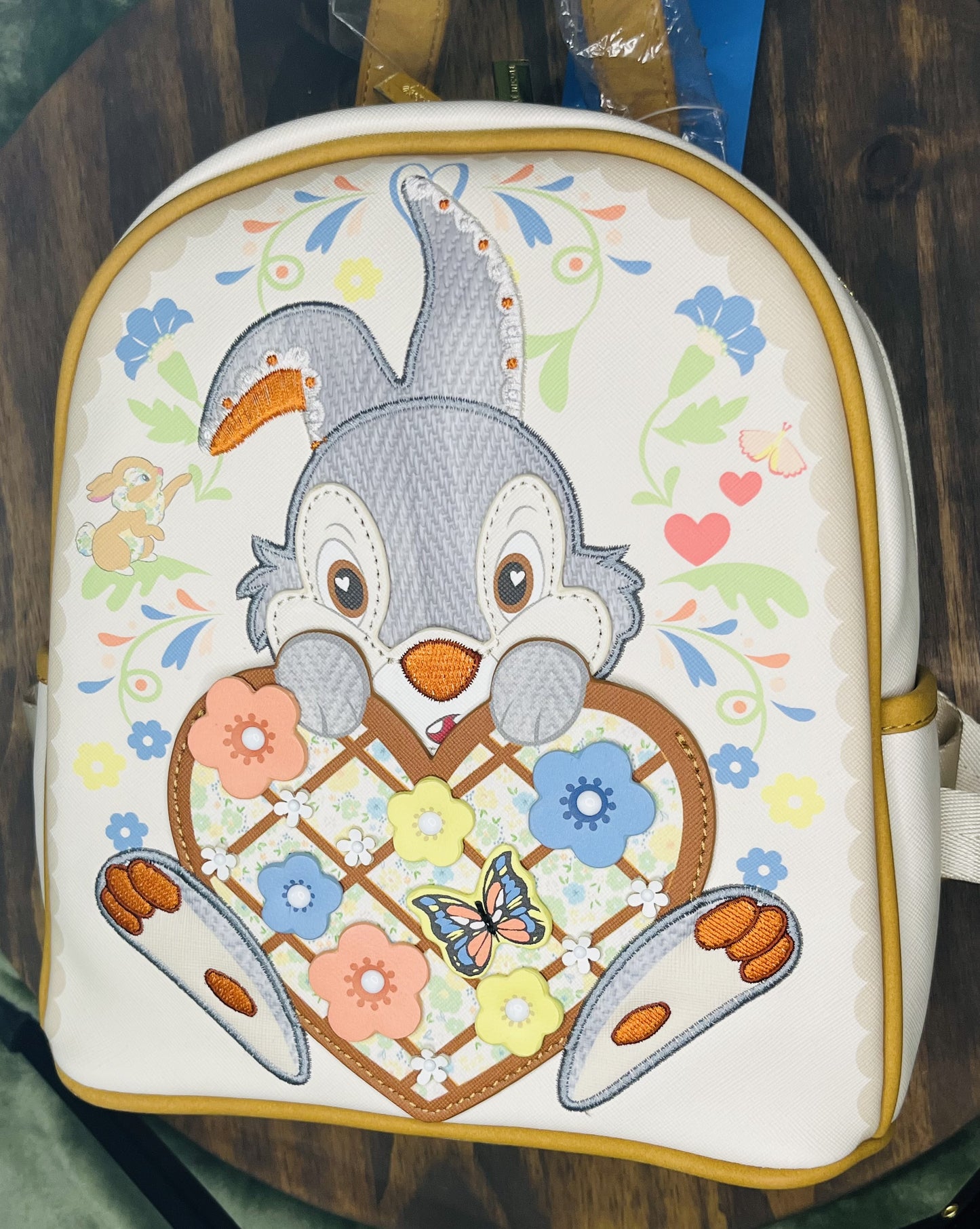 Danielle Nicole Disney Bambi "Thumper Loves Miss Bunny" Heart Mini Backpack