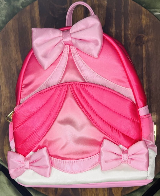 Loungefly Disney Cinderella 75th Anniversary Pink Bow Gown Cosplay Mini Backpack