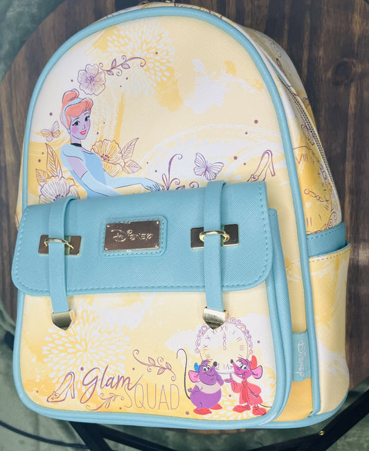 Wondapop Disney Cinderella "Glam Squad" 11" Vegan Leather Mini Backpack