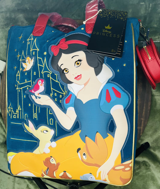 Loungefly Disney Snow White Heritage Quilted Velvet Tote Bag