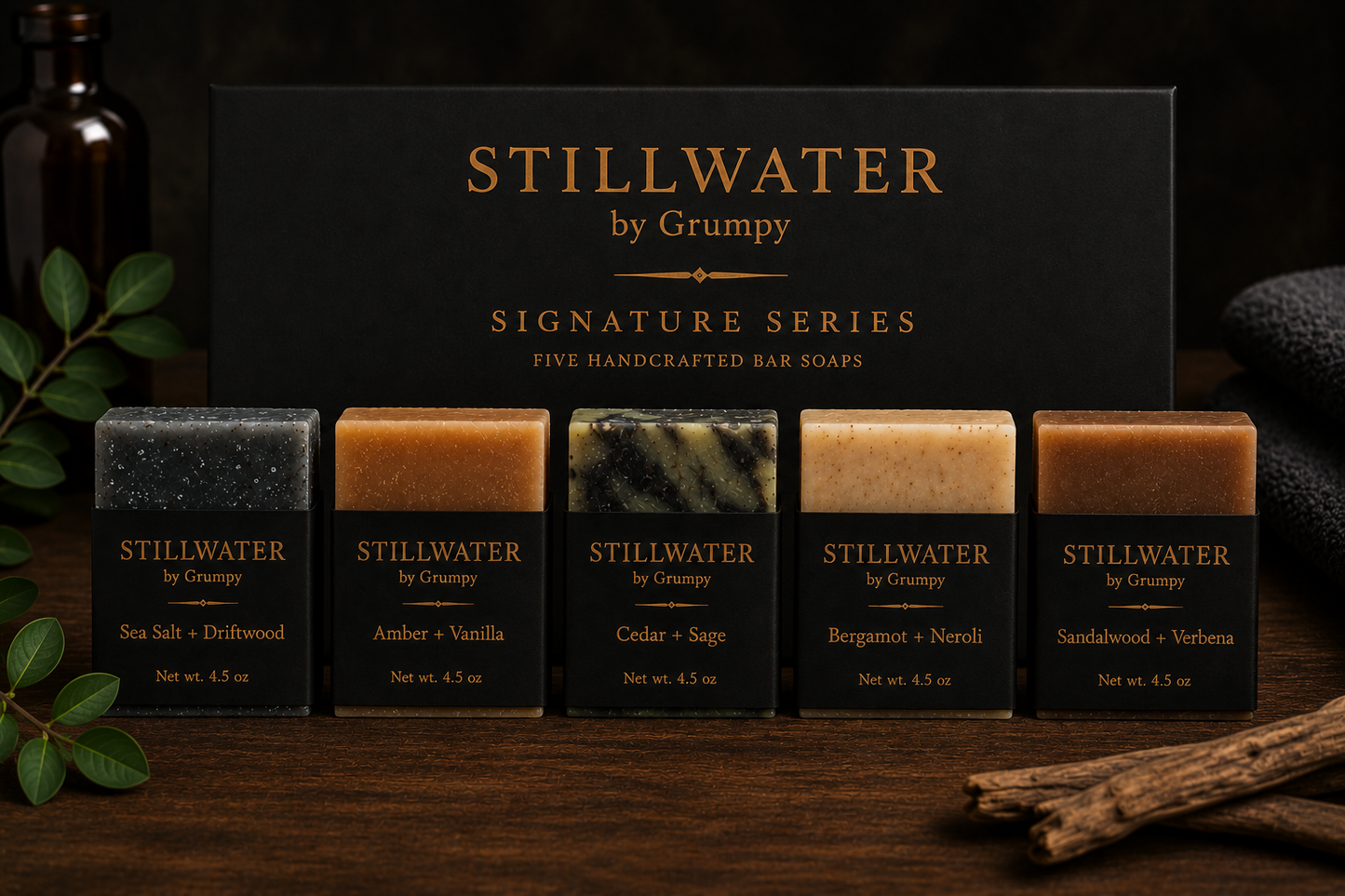 STILLWATER Signature Series 5-Bar Handcrafted Soap Set